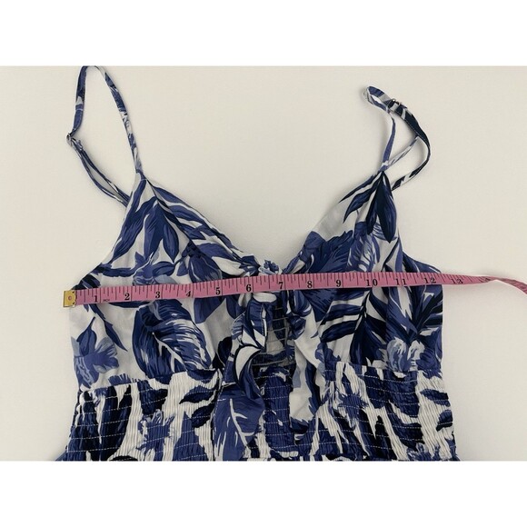 Blush & Day Women’s Dress Tiered Sleeveless Lined Boho Size M Palm Leaf - Picture 10 of 14